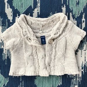 Old Navy Baby Girls 6-12M Cable-Knit Shrug EUC❤️